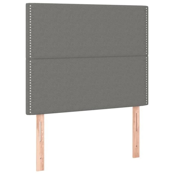 Sängynpääty lisävaruste makuuhuone LED-huonekalu 100 x 5 x 118/128 tummanharmaa kangas