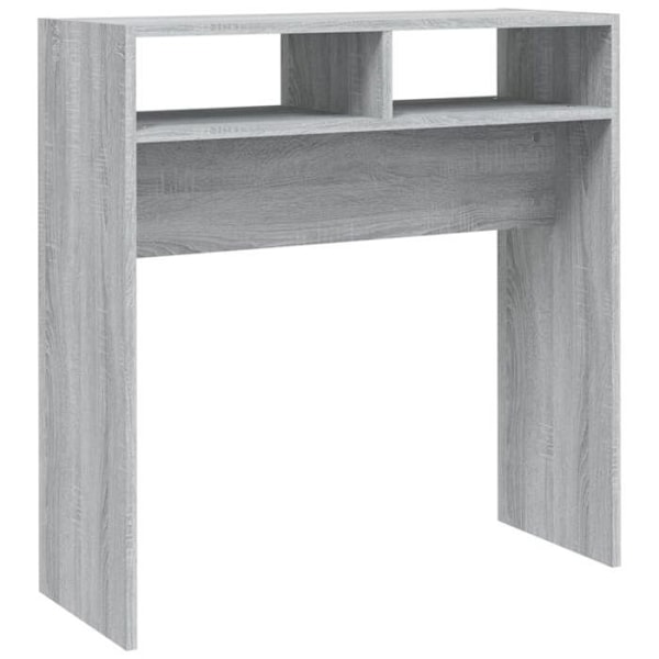 Praktisk konsolbord med opbevaringsrum 78 x 30 x 80 cm i grå ingeniørtræ DEC032249 kastanj