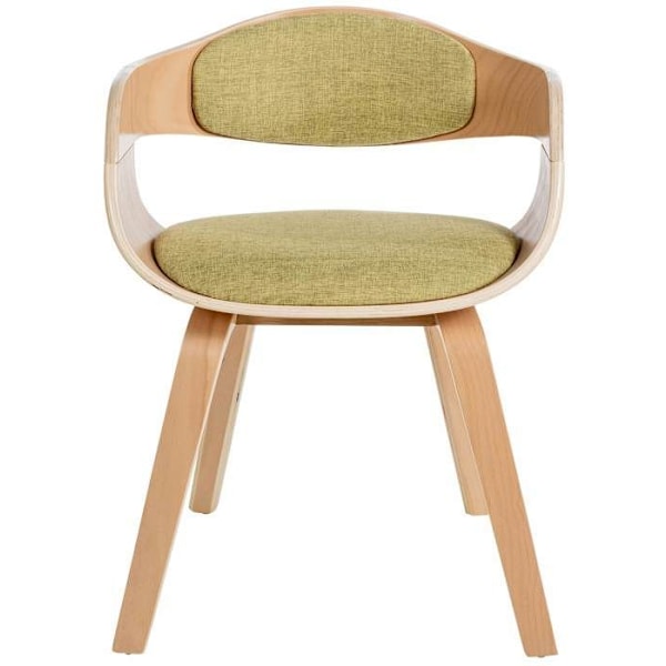 2 kpl retro-design ruokatuoleja vaaleanvihreällä kankaalla, vaaleasta puusta valmistettu runko 10_0001720 kastanj
