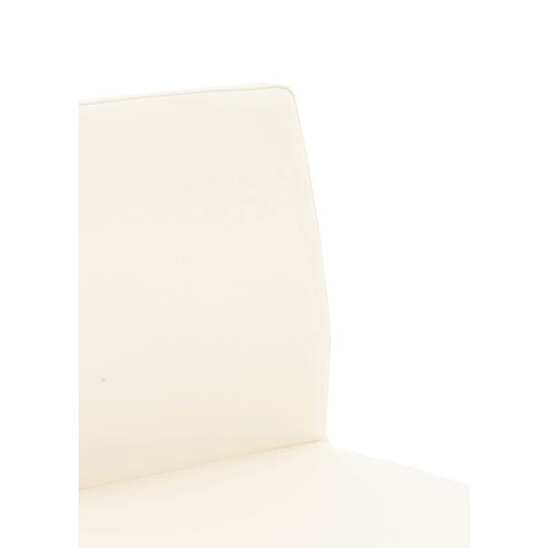 "Barstol x1 justerbar i højde og roterende 360° rund metalplatform sæde i PVC creme 10_0004562" Grädde