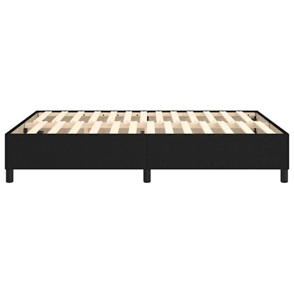 Seng med lameller på ben ramme 140x190 cm sort stof TDL0207025 Svart