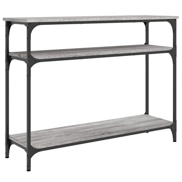 Praktisk konsolbord med hyllor för en organiserad entré 100 x 29 x 75 cm grå ingenjörsträ och metall DEC03219 kastanj
