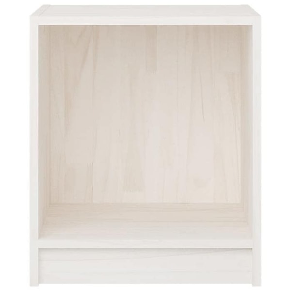 Sæt med 2 natborde med åbent rum 35,5 x 33,5 x 41,5 cm hvidt fyrretræ DEC034856 Vit