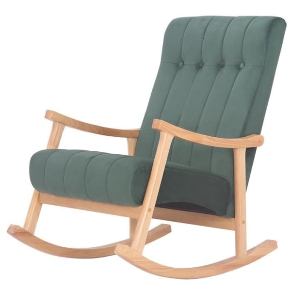 Gyngestol - Ikke specificeret - Grøn - Fløjl - 1 plads - Moderne design Grön