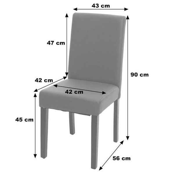 Stol för matsal i ljusgrått tyg - Modern design