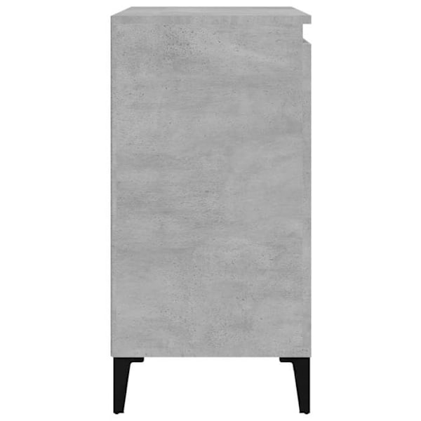 Nattbord med skab med dør 40 x 35 x 70 cm grå ingeniørtræ DEC034015 kastanj