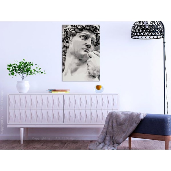 Målarset för egen målning, måla efter nummer, motiv Skulptur 40 x 60