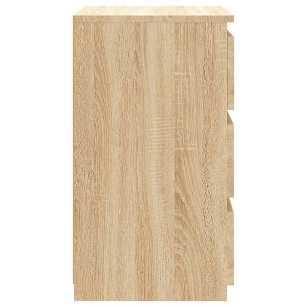 Sæt af 2 natborde med 3 skuffer 40 x 35 x 62,5 cm spånplade farve eg DEC035260 Flerfärgad