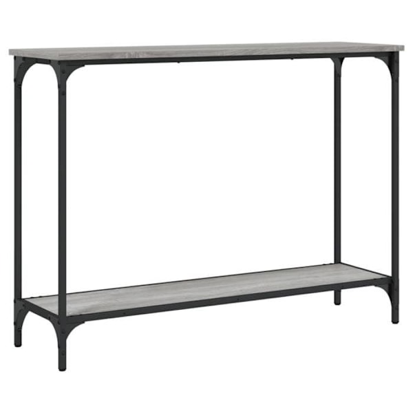 Konsolbord, 101 x 30,5 x 75 cm, grå ingenjörsträ, metallram DEC032209 kastanj