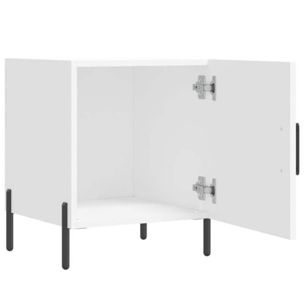 Natskab med skab med dør 40 x 40 x 50 cm hvidt ingeniørtræ DEC033389 Vit