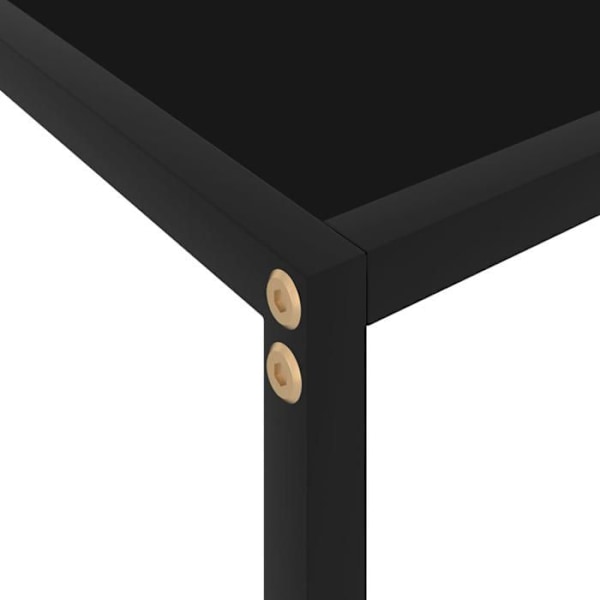 Praktisk konsolbord til en organiseret indgang 100 x 35 x 75 cm, hærdet glas og sort stål DEC032078 Svart