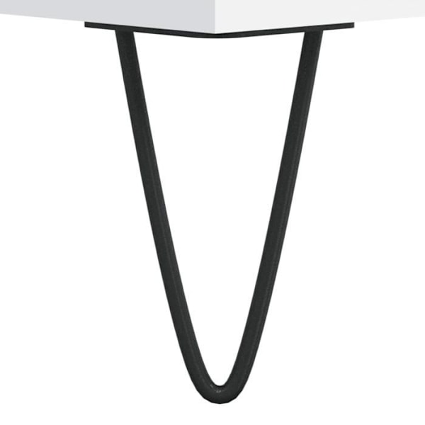 Set om 2 sängbord med öppen förvaring 40 x 30 x 50 cm vit ingenjörsträ och järn DEC034899 Vit