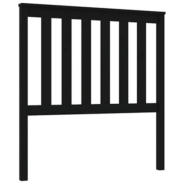 Sänggavel tillbehör säng sovrum möbel 96 x 6 x 101 svart furuträ