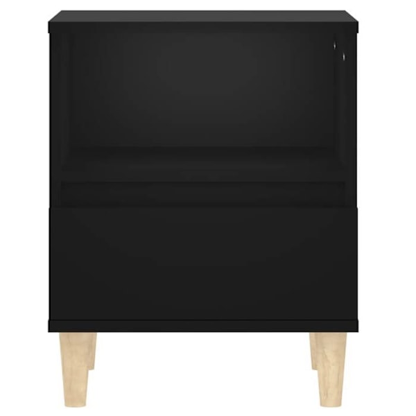 Sæt med 2 natborde med skuffe og åben rum 40 x 35 x 50 cm sort ingeniørtræ DEC035543 kastanj