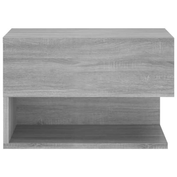 Væghængt natbord 46 x 29,5 x 30 cm grå ingeniørtræ DEC034324 kastanj