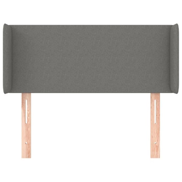 Pääty sängyn lisävaruste makuuhuoneeseen, huonekalu, jossa on sivureuna 103 x 16 x 78/88 tummanharmaa kangas