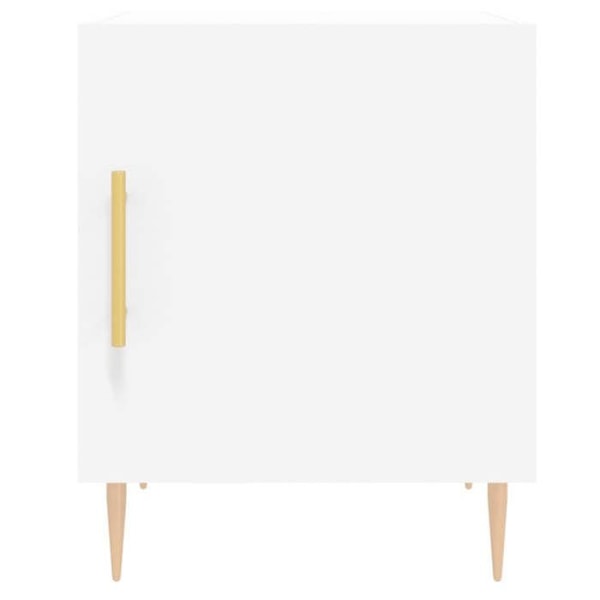 Sæt af 2 natborde med rum med dør 40 x 40 x 50 cm engineering træ hvid DEC034963 Vit