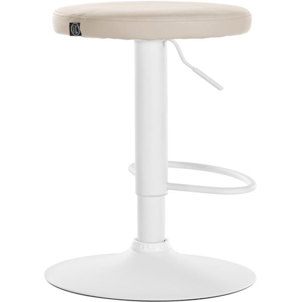 Barstole - Décoshop26 - TDB10679 - Sæt af 2 - Højdejusterbar - Moderne design Vit