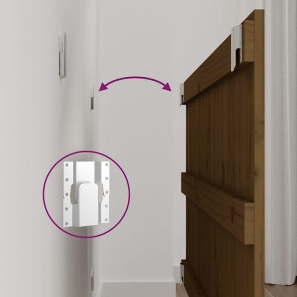 Hovedgærde til soveværelset, vægmonteret møbel 95,5 x 3 x 60, lysebrunt massivt træ Ljusbrun