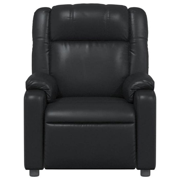 Tv-recliner med komfortabel polstring, manuel hældningsfunktion i sort PVC DEC028074 Svart