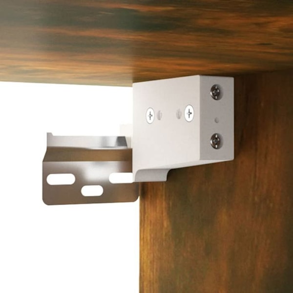 Væghængt natbord med skuffe 35 x 35 x 20 cm brunt ingeniørtræ DEC034254 kastanj