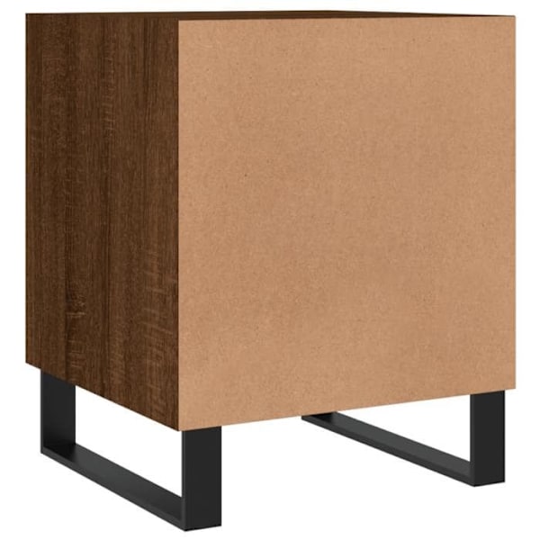 Sæt af 2 natborde med skab med dør 40 x 40 x 50cm ingeniørtræ brun og metal DEC035849 kastanj