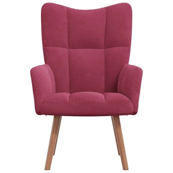 Lounge-stolsoffor i modern design i vinröd sammet DEC026764 Bordeaux