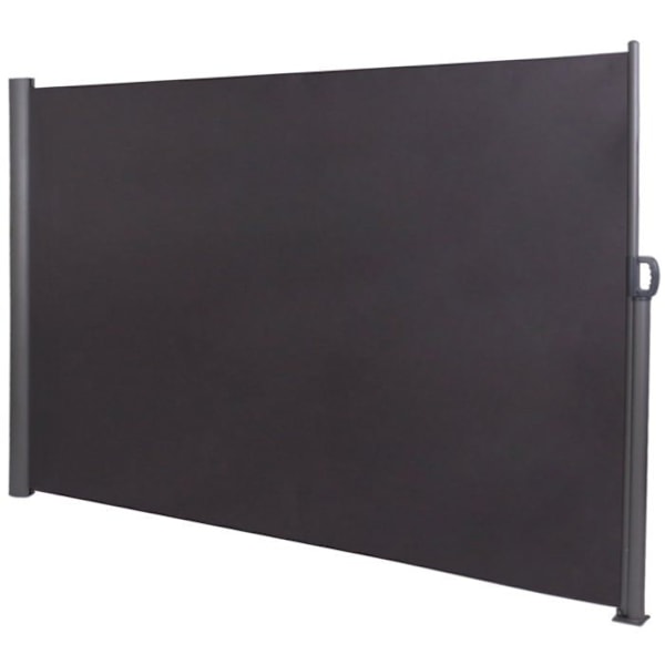 Skærmvæg panel til have eller terrasse udendørs skærm 300x180 cm i aluminium og antracit stof 10_0002978 Flerfärgad