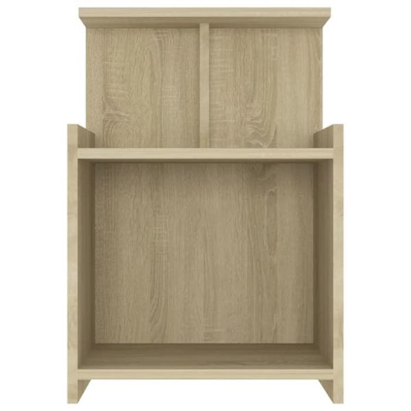 Sæt med 2 natborde med hylder 40 x 35 x 60 cm spånplade i egetræ farve DEC035259 Flerfärgad