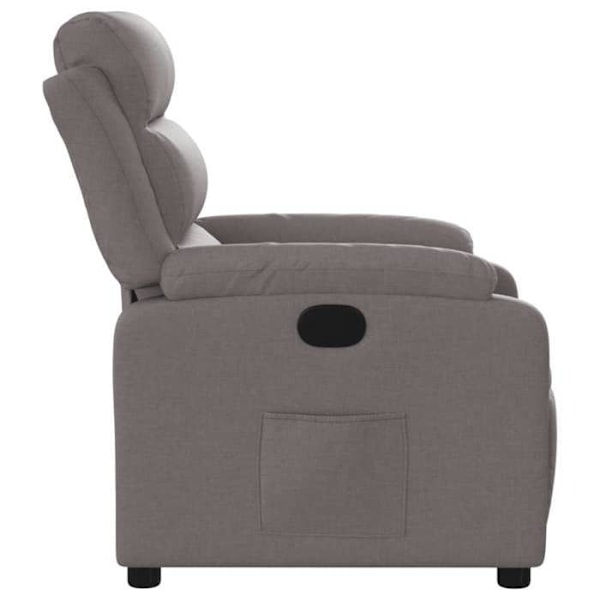 Fauteuil relax TV med komfortabel polstring og manuel hældningsfunktion i taupe stof DEC028183 Guld