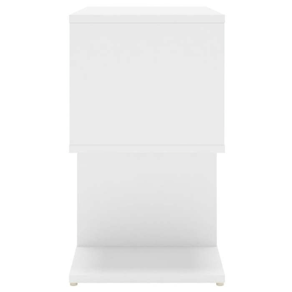 Set om 2 sängbord med hyllor 50 x 30 x 51,5 cm vit ingenjörsträ DEC034971 Vit