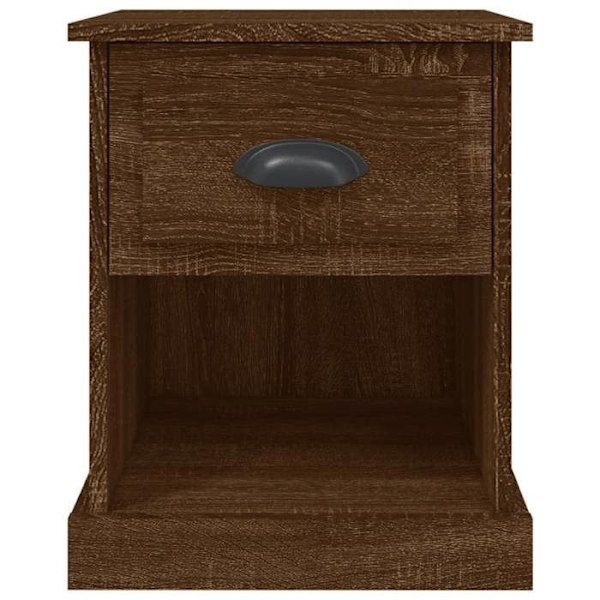 2 kpl yöpöytiä laatikolla ja avoimella osastolla 39 x 39 x 47,5 cm ruskeaa puuinsinöörityötä DEC035831 kastanj