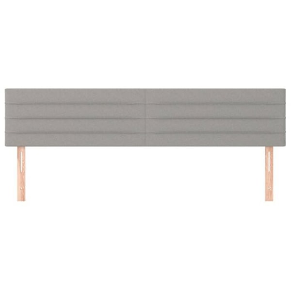 Hovedgærde - Ikke specificeret - 80x78/88 cm - Lys grå stof - Klassisk stil - Højdejusterbar Ljusgrått