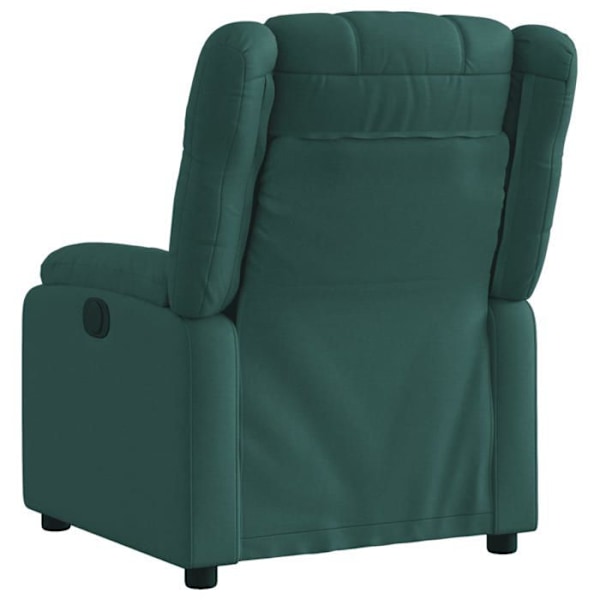 Fauteuil relax TV med elektrisk tilbageskridning, meget komfortabel i mørkegrøn stof DEC028595 Guld