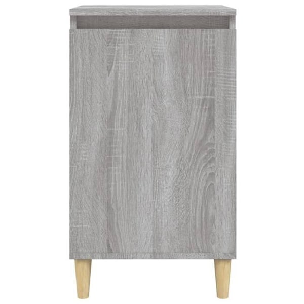 Yöpöytä, jossa on ovi ja lokero 40 x 35 x 70 cm harmaata teknologia-aluetta DEC034637 kastanj