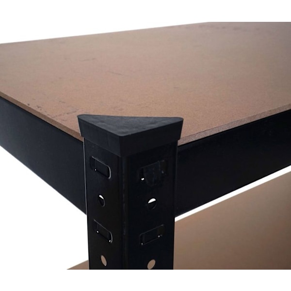 Set om 2 hyllor för tunga laster verkstad källare 160x80x40cm bärförmåga 320kg i svart metall 04_0000444 Metall