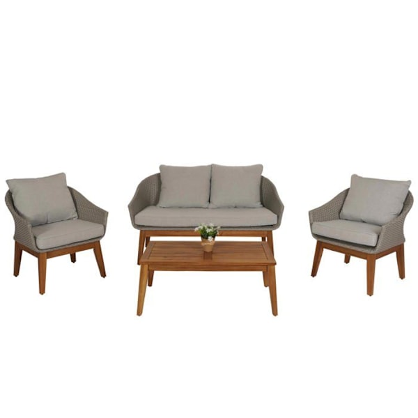Haveabord med sofa, stole og bord i polyrotin og akacietræ med grå puder 04_0008323 kastanj