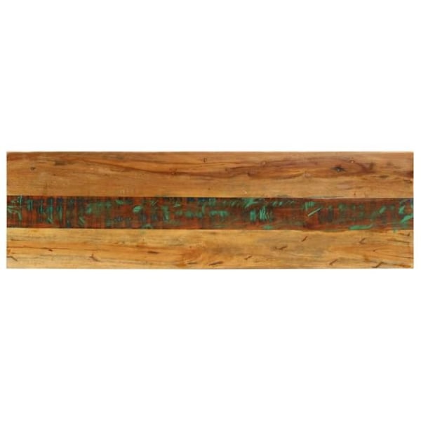 Moderne entréekonsol møbel, sidebord 120 x 35 x 76 cm, genbrugstræ og stål DEC031547 kastanj