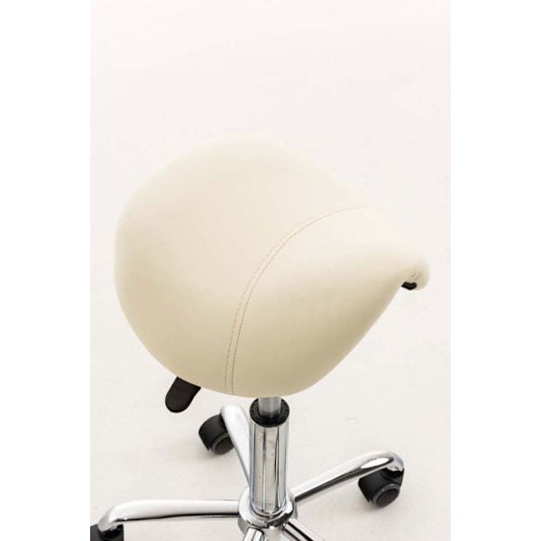 Käsittelytuoli pyörillä, beige synteettinen materiaali