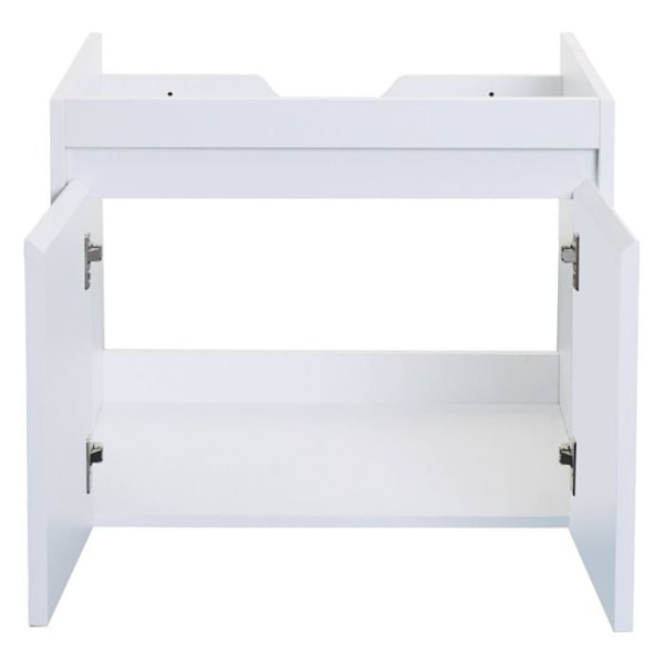 Vægmonteret skabsarrangement til badeværelse under vask med 2 døre 48x59x46 cm MDF hvid 04_0007847 Vit