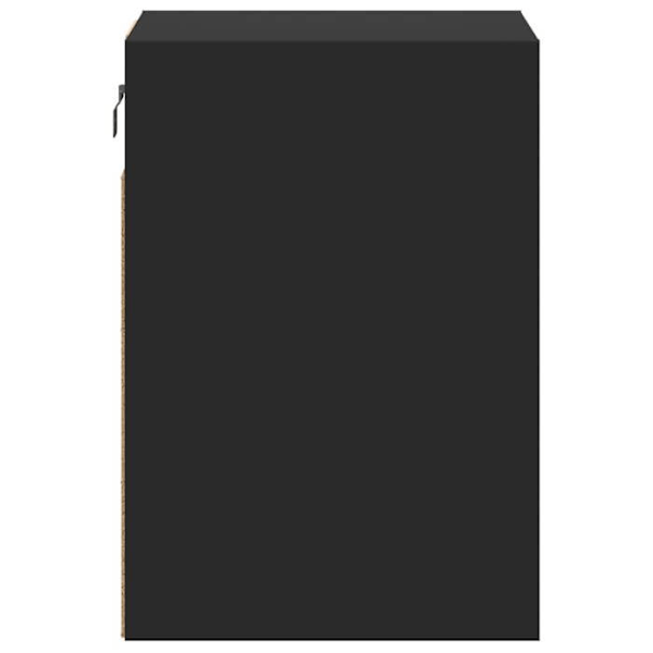 Sæt med 2 væghængte natborde med LED-lys 41 x 31 x 45 cm i sort ingeniørtræ DEC036166 kastanj