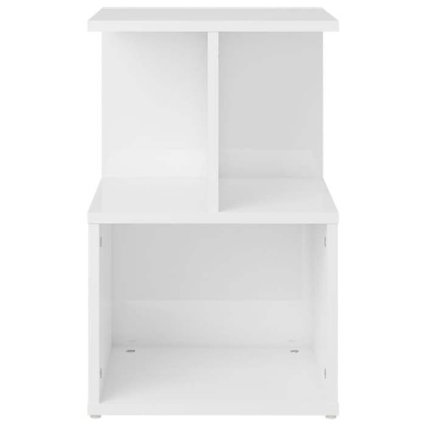Natteskab med hylder 35 x 35 x 55 cm hvid glansingeniørtræ DEC033438 Vit