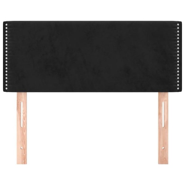 Husstandsartikel sengetykkestøtte seng værelse møbel 90 x 5 x 78/88 cm sort fløjl TDL0202075 Svart