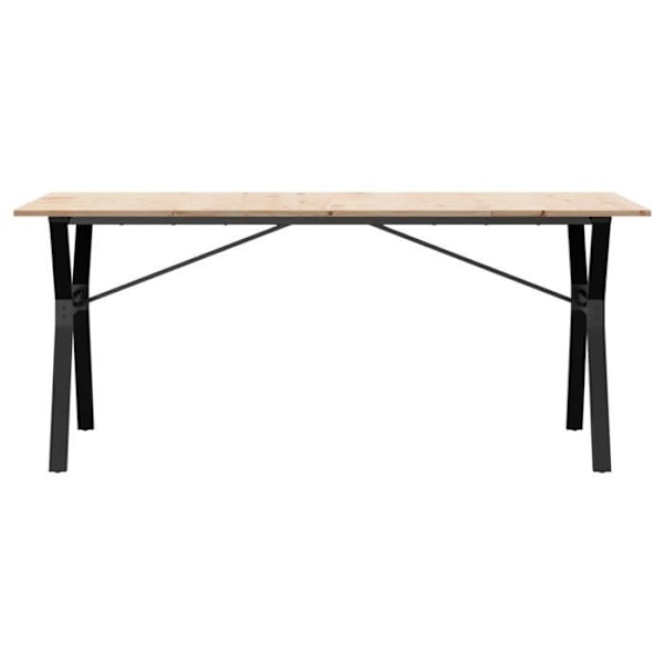 Teollinen suunnittelupöytä ruokasaliin 180 x 90 x 75 cm massiivipuun ja teräksen kanssa DEC036828 kastanj