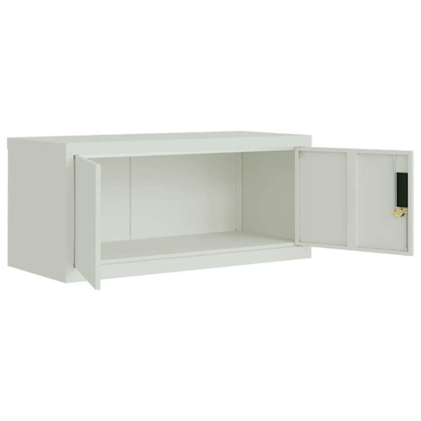 Toimistokaappi, lukittavat laatikkomoduulit, toimistokalusteet 90 x 40 x 40 cm, vaalea harmaa teräs, DEC024542 Grå