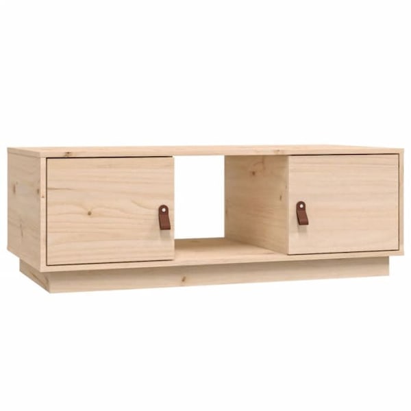 Bordslampe med opbevaringsrum 100 x 50 x 35 cm massivt fyrretræ DEC031281 kastanj