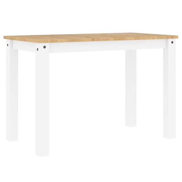 Moderni ruokapöytä 117 x 60 x 75 cm valkoista ja hunajapineä DEC036900 Vit