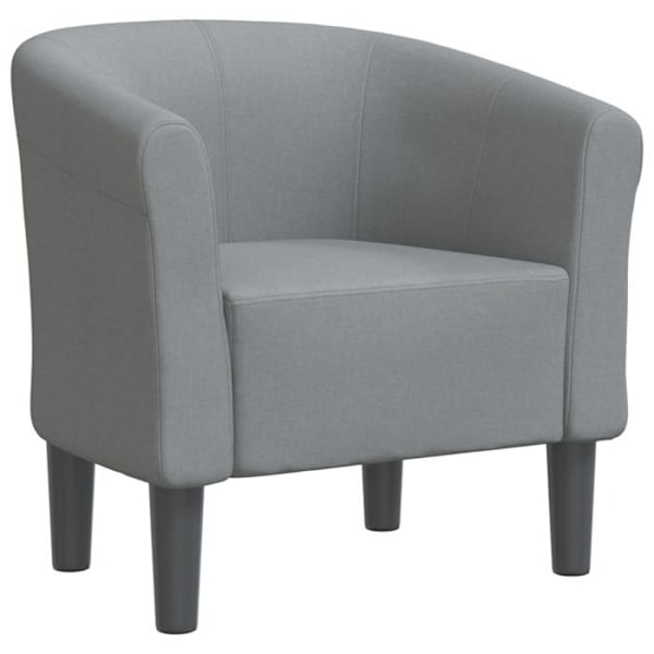 Loungefåtölj med bekväm sittkomfort i modern design i ljusgrått tyg DEC026443 Grå