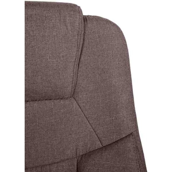 Ergonomisk kontorstol er komfortabel i taupe stof og krommetal 10_0002387 Metall