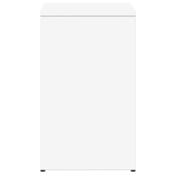 Sæt med 2 sideborde stue møbler natborde 50 x 30 x 50 cm hvidt ingeniørtræ DEC032613 Vit